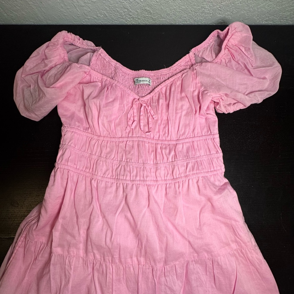 Hollister Pink Ruffled Smocked Sundress